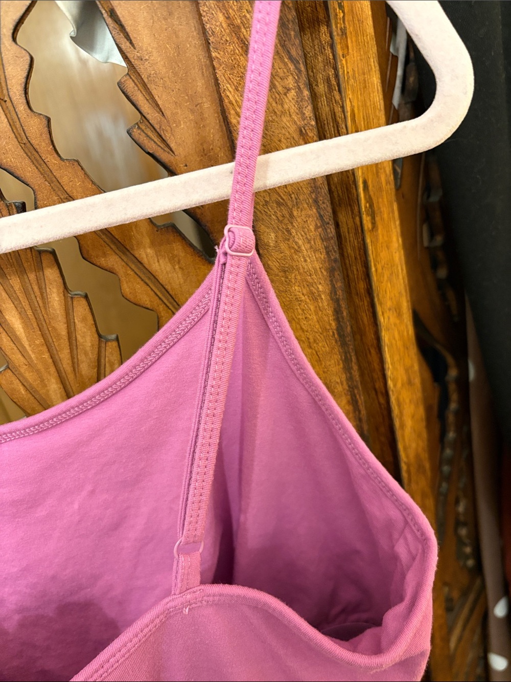 Built in Bra Everyday Pinky Lilac Spaghetti Strap Camisole - Picture 4 of 6